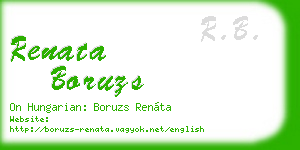 renata boruzs business card