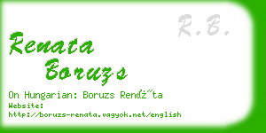 renata boruzs business card